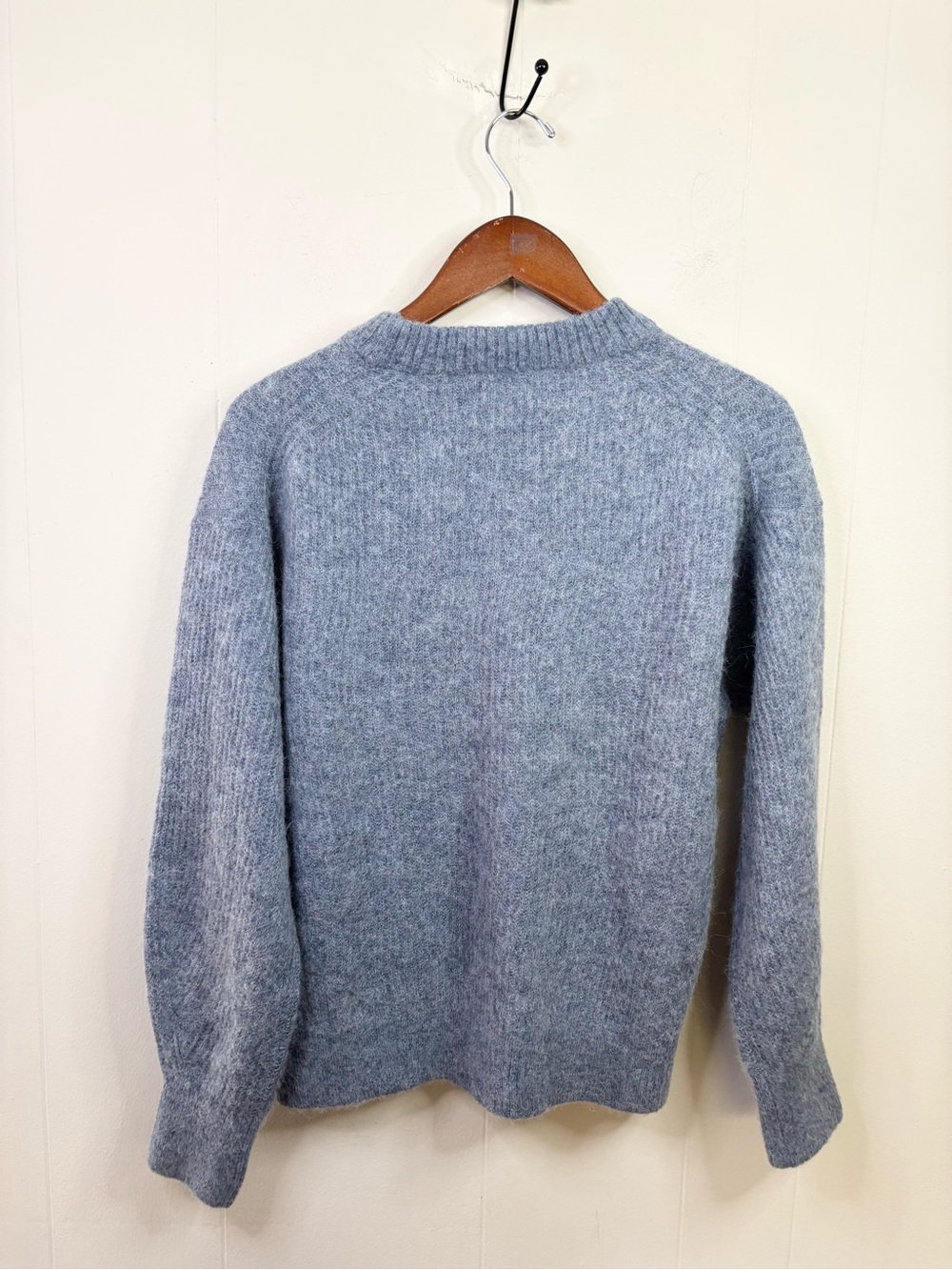 Everlane the cocoon alpaca heather sage blue size XS new - Picture 9 of 9
